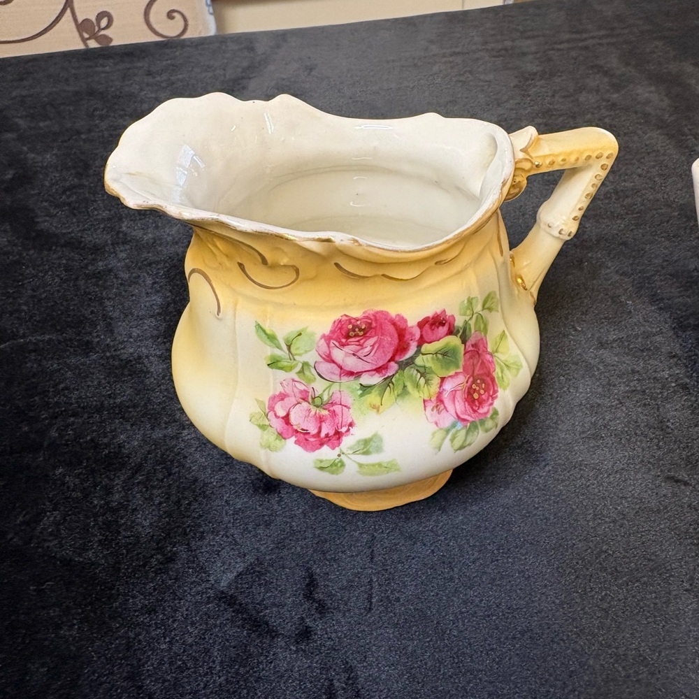 Vintage R.S.Prussia Porcelain Creamer And Covered Sugar - Bowl Set - Picture 2 of 9